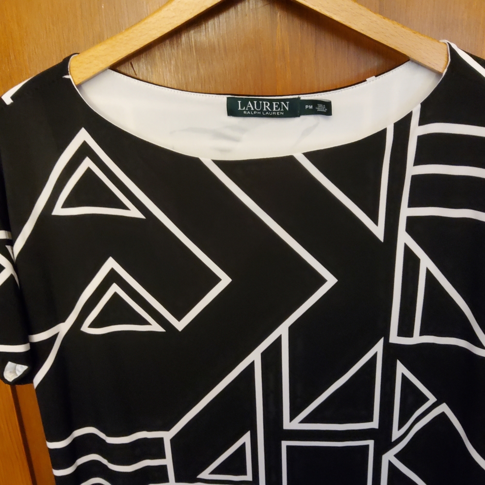 Ralph Lauren Black and White Striped Dress - Picture 4 of 11